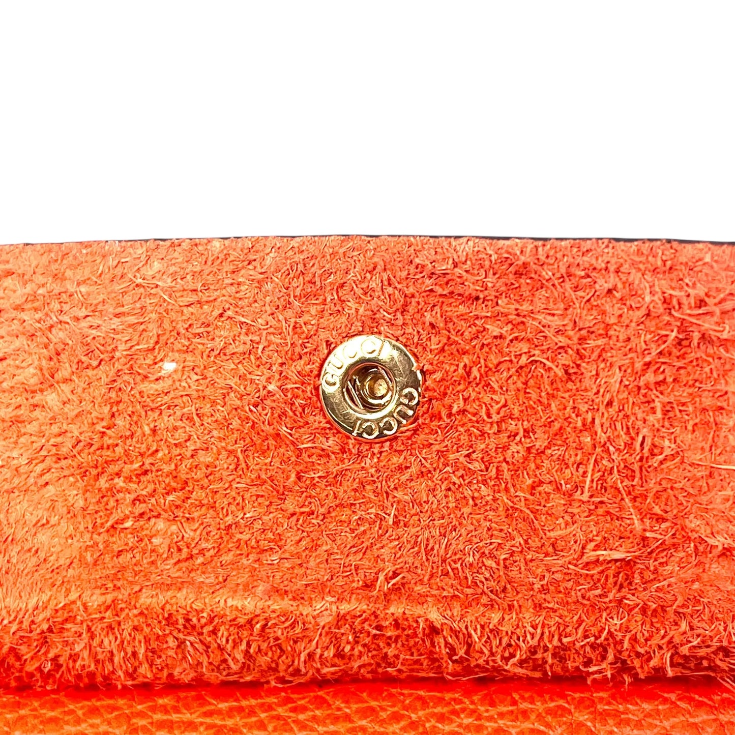 GUCCI GG Logo Embossed Compact Wallet - Orange