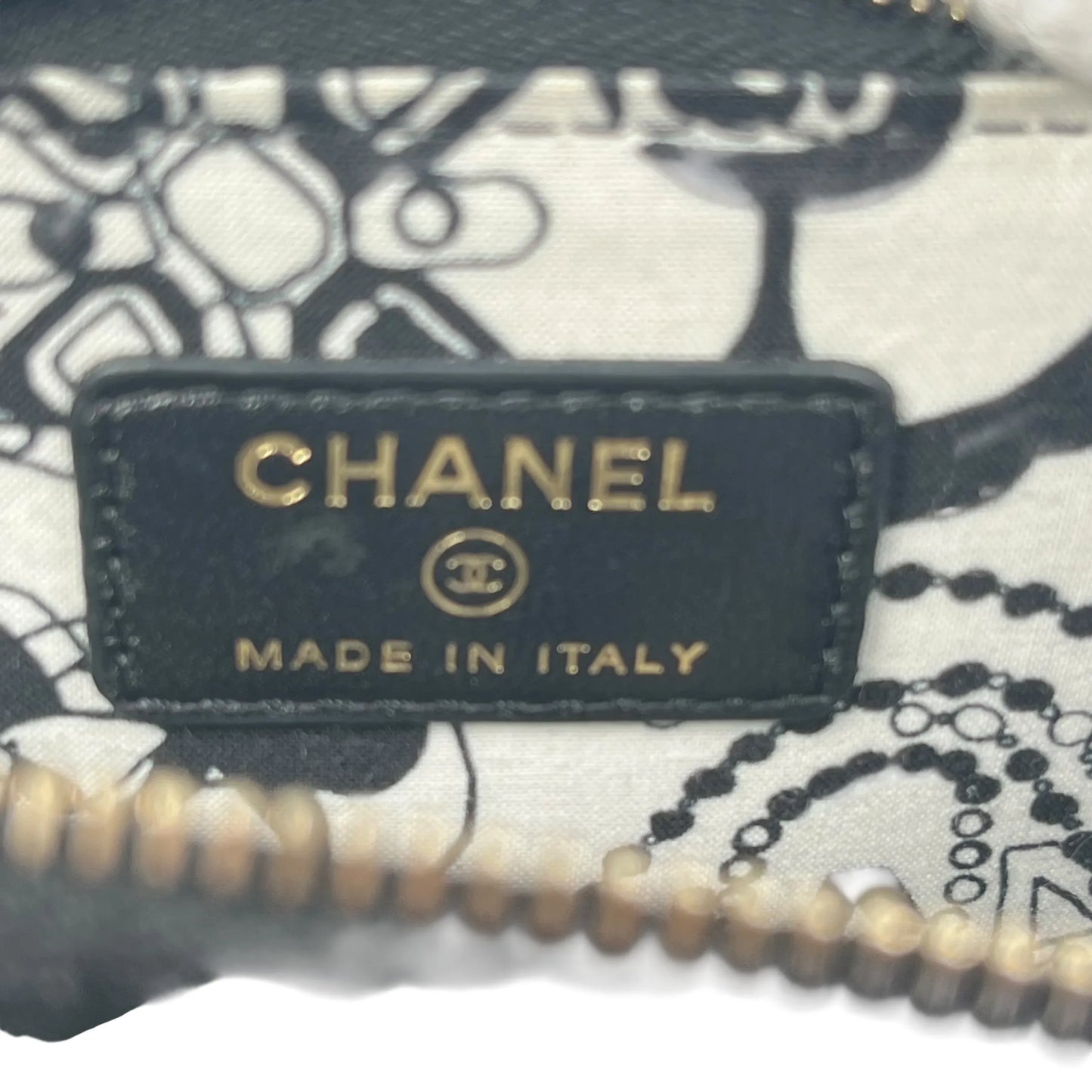 CHANEL Coco Mark Gold Hardware Compact Wallet - Black