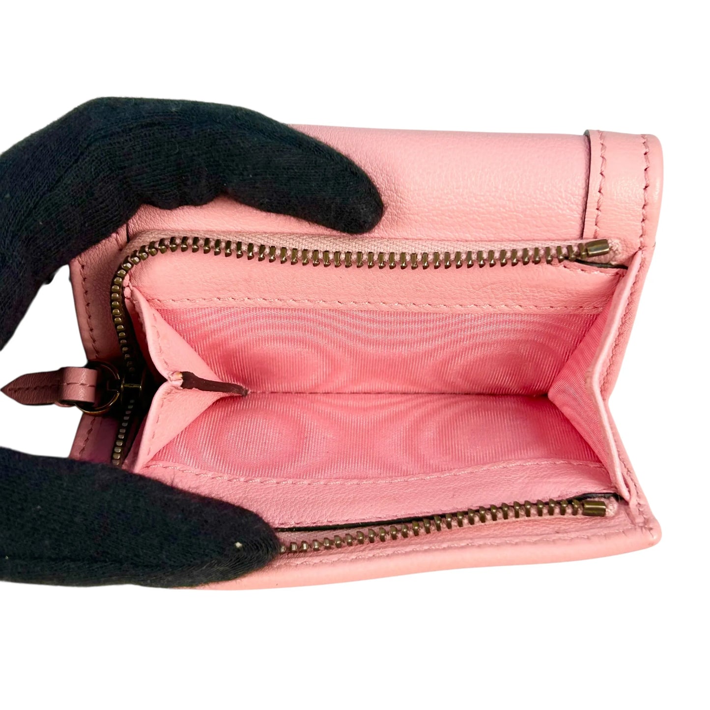 GUCCI GG marmont Bamboo Compact Wallet - Pink