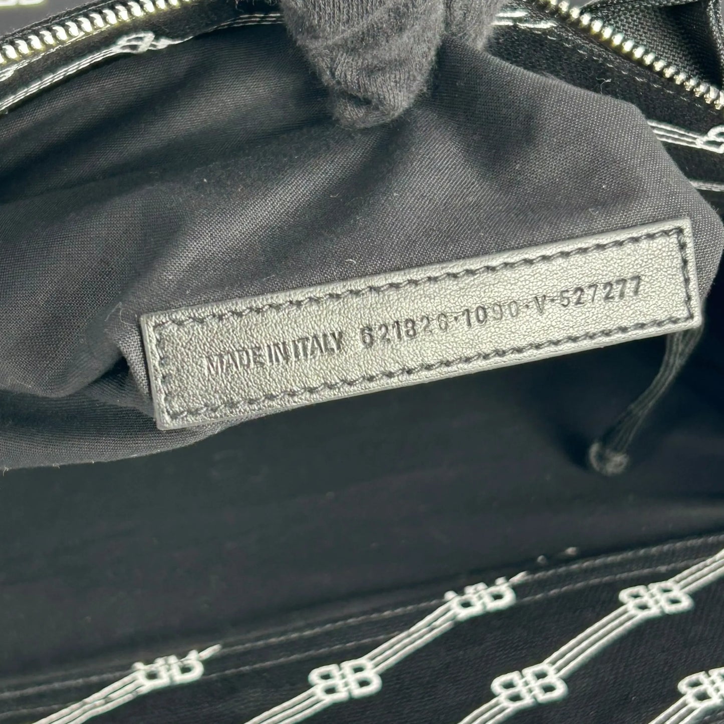 Balenciaga Large BB Monogram Hand Bag Tote Bag - Black