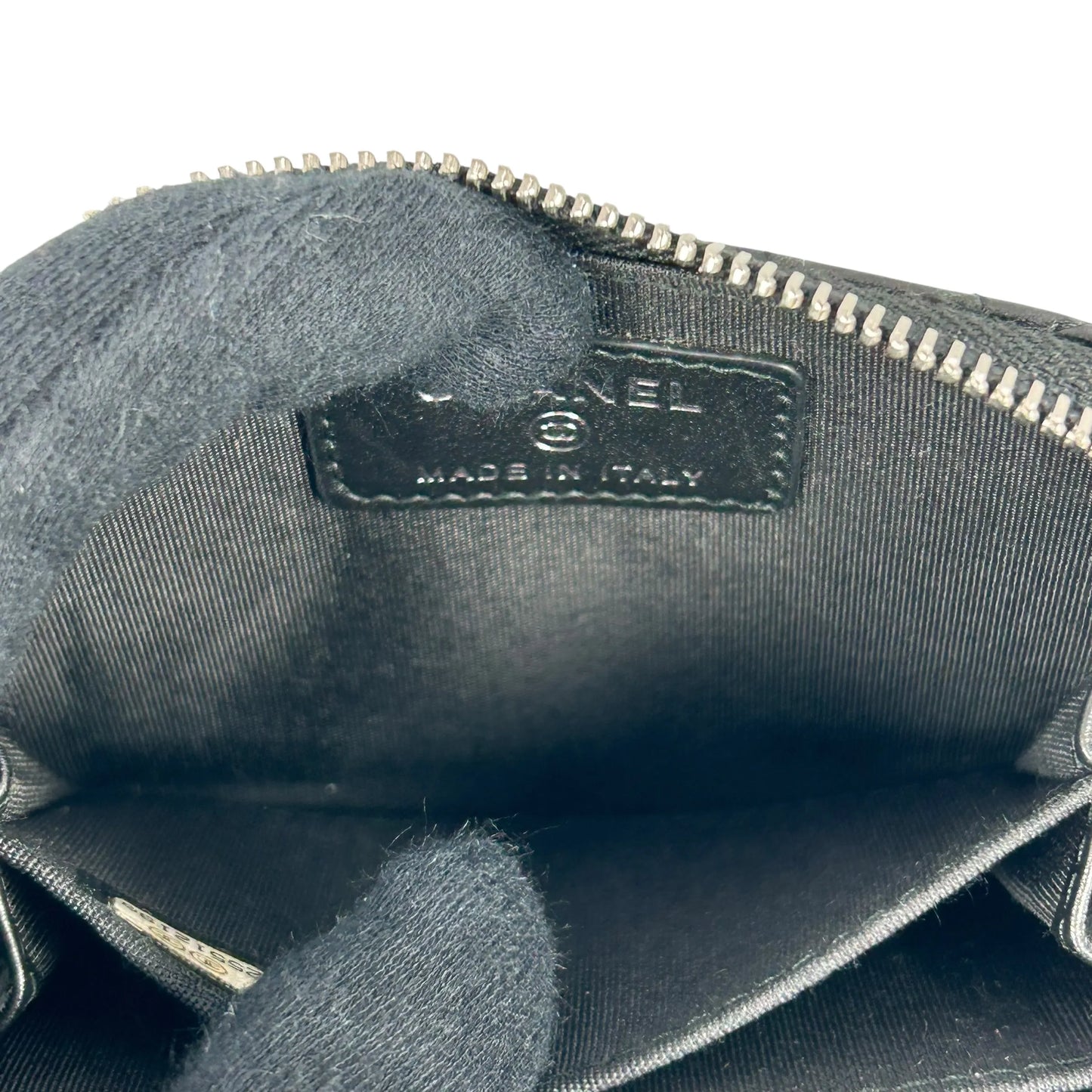 CHANEL Camellia Coin Purse Card Case Wallet - Black