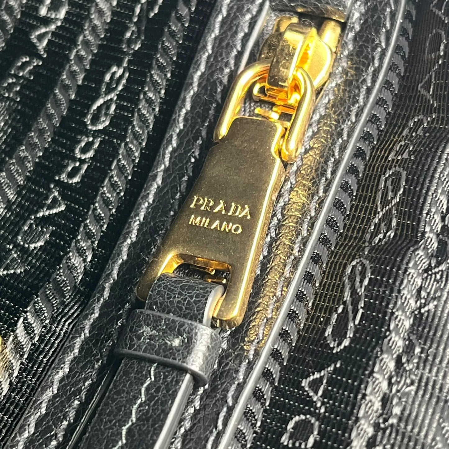 PRADA Saffiano Leather Shoulder Bag - Black