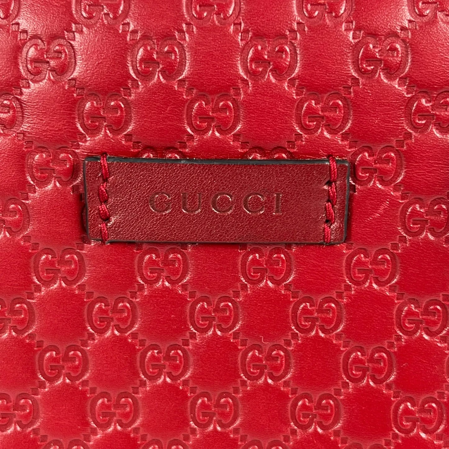 GUCCI Micro Guccissima Hand Bag - Red