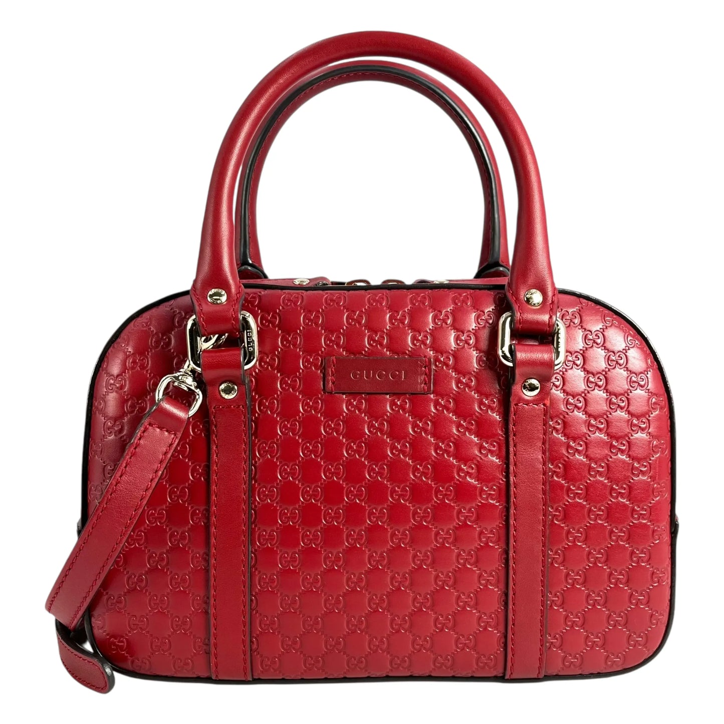 GUCCI Micro Guccissima Hand Bag - Red