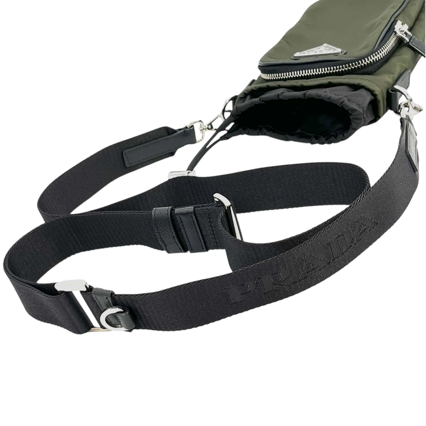 PRADA Re-Nylon Phone Case Shoulder Bag - Khaki