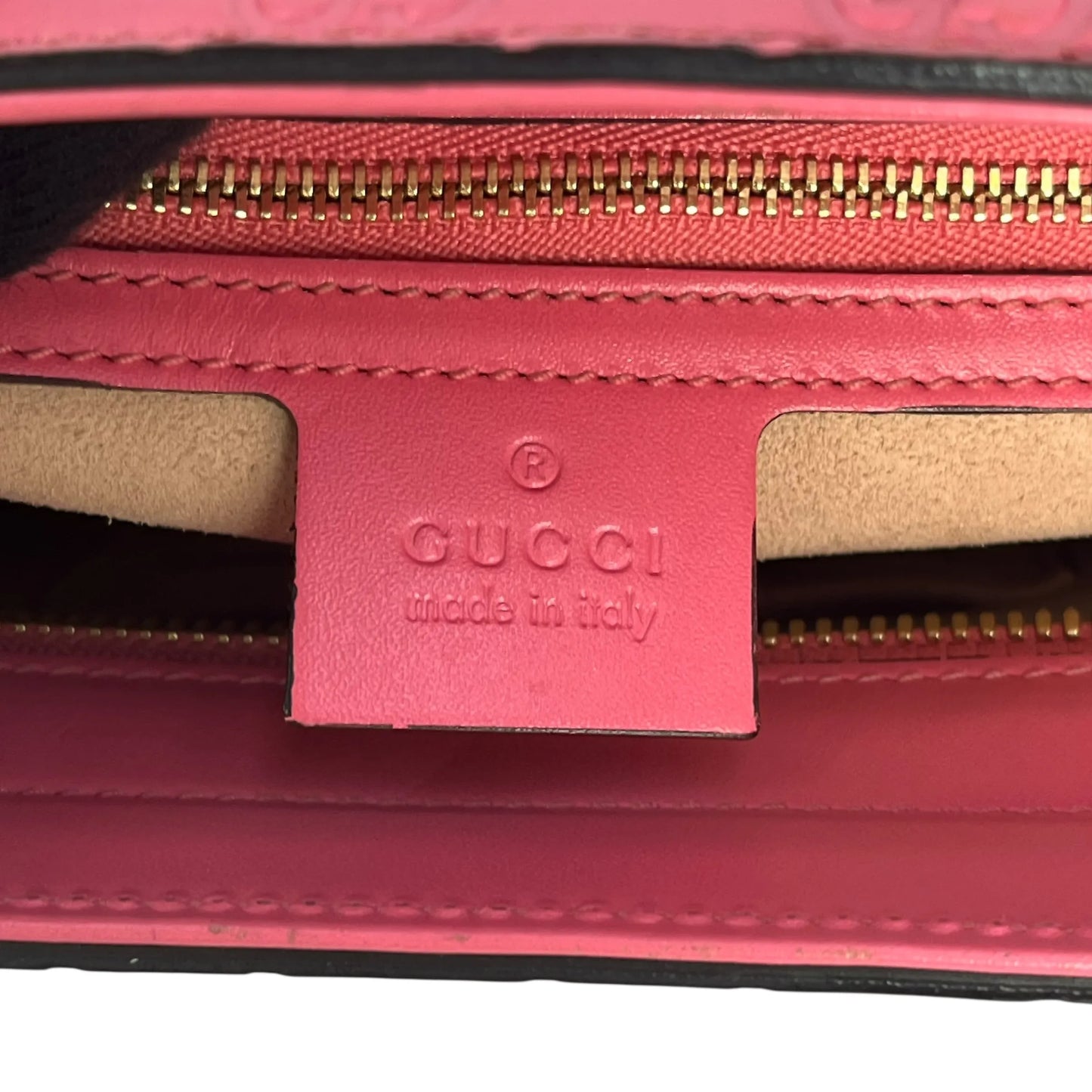 GUCCI Guccissima Leather Hand Bag Shoulder Bag - Pink