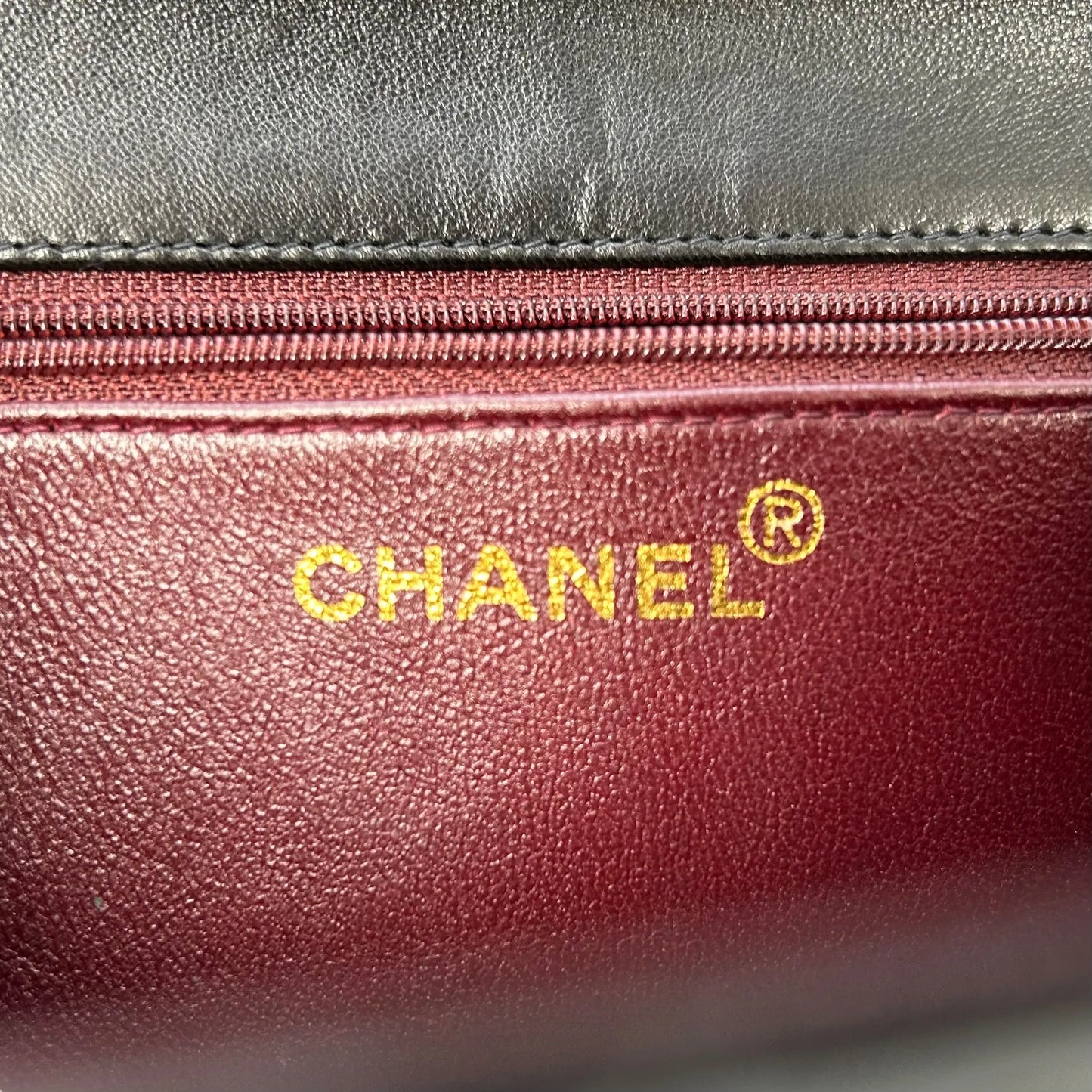 CHANEL Matelasse Lambskin Chain Shoulder Bag - Black