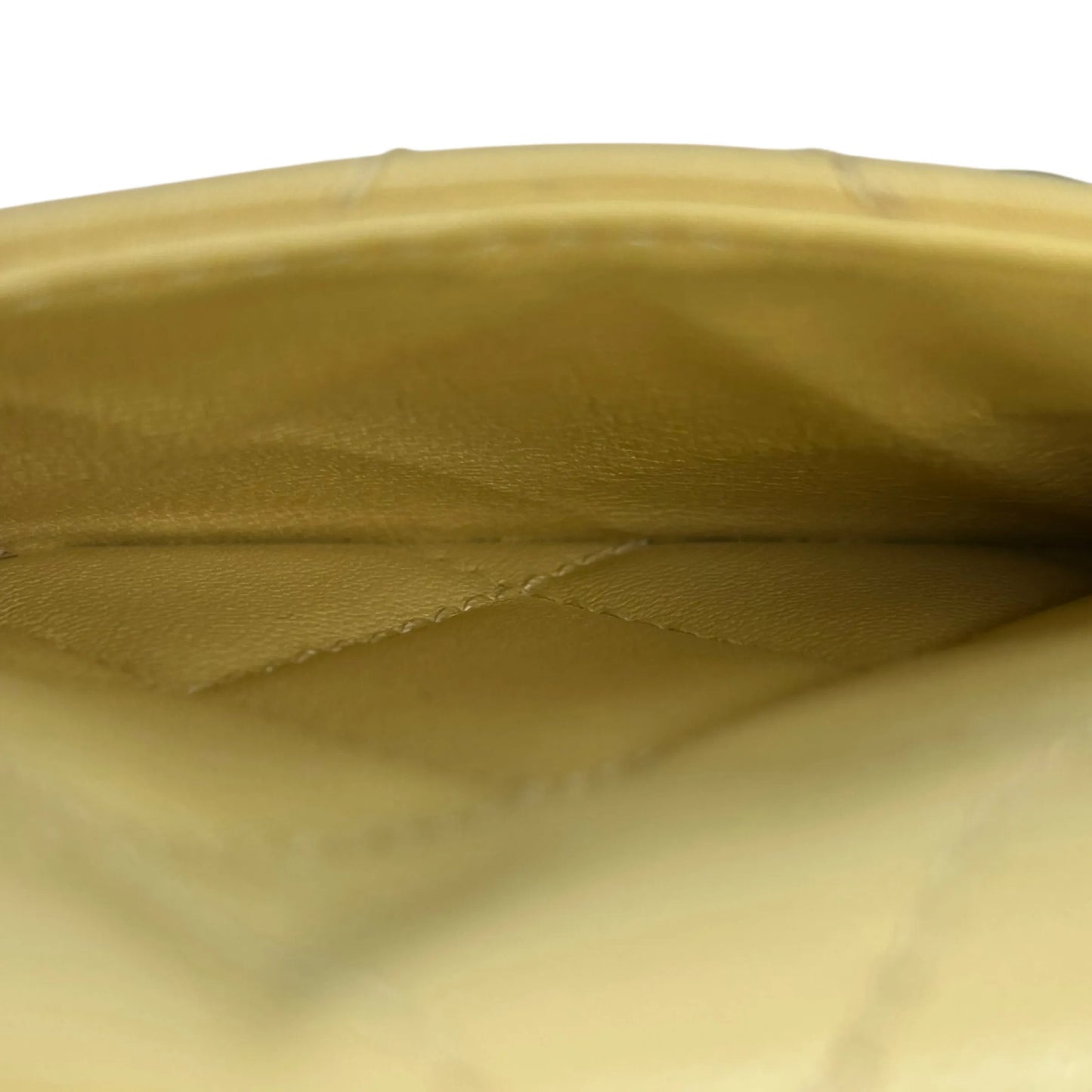 CHANEL Matelasse Classic Flap Lambskin Coin Case - Yellow