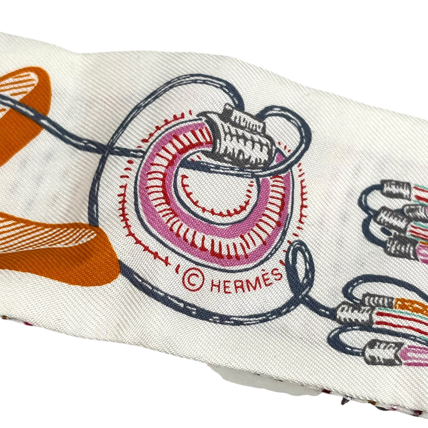 HERMES Twilly Kantha Chevaloscope Neon