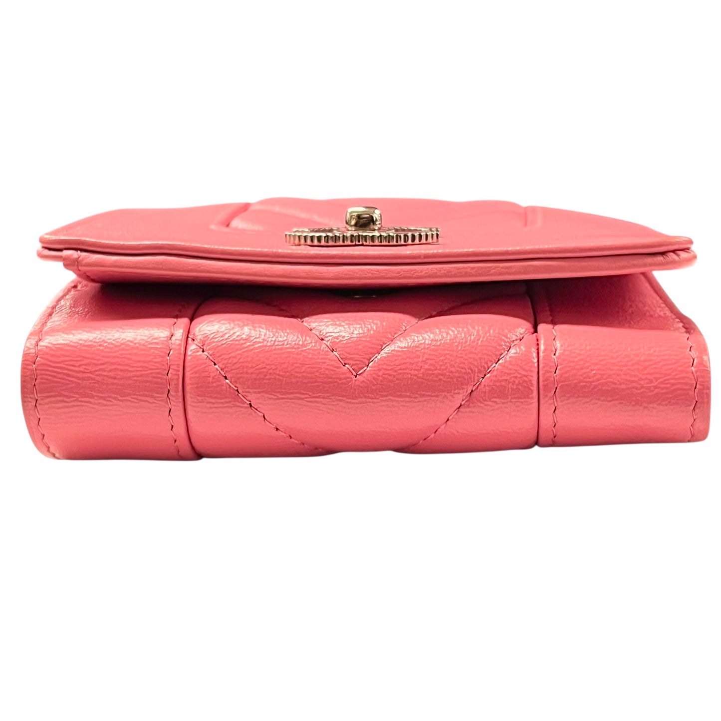 CHANEL Vstich Mademoiselle Tri-fold wallet