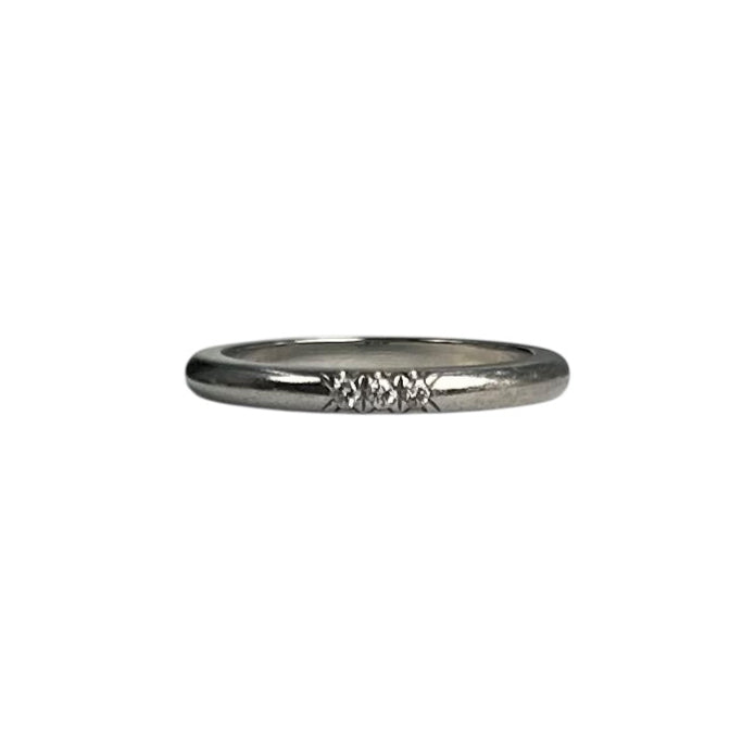 Tiffany Classic Band Ring 3PD Pt950 Jewelry