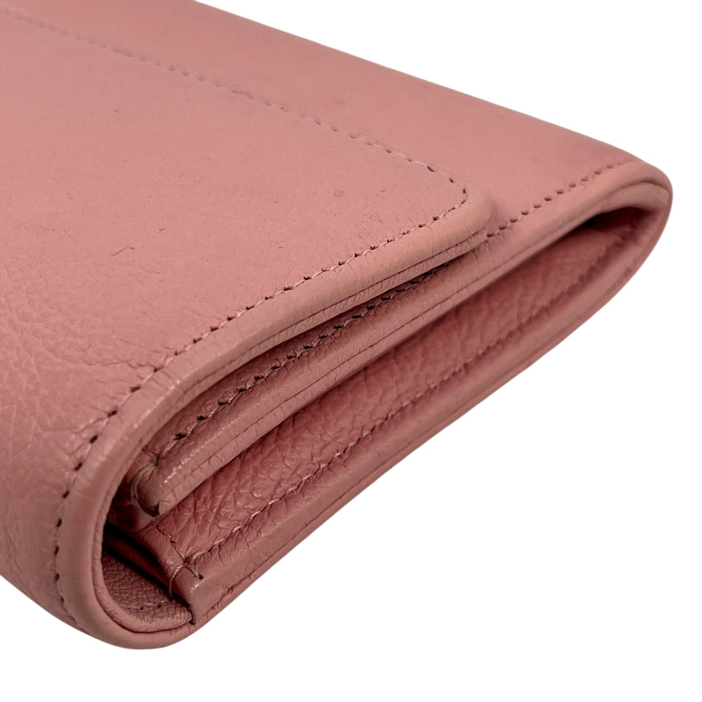 CHANEL Caviar Skin Bi-Fold Long Wallet - Pink
