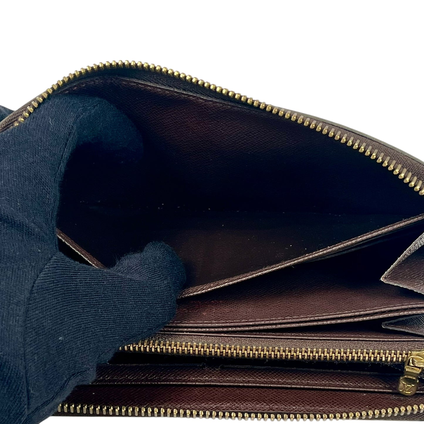 Louis Vuitton Damier Graphite Zippy Long Wallet - Brown - CA2187