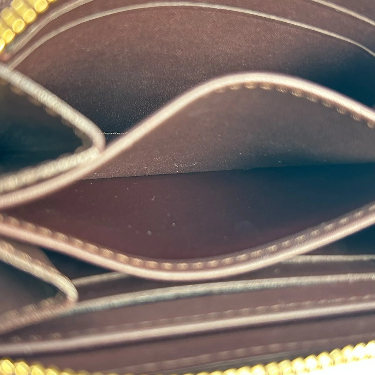 Louis Vuitton Vernis Zippy Card Case Compact Wallet - Darkbrown