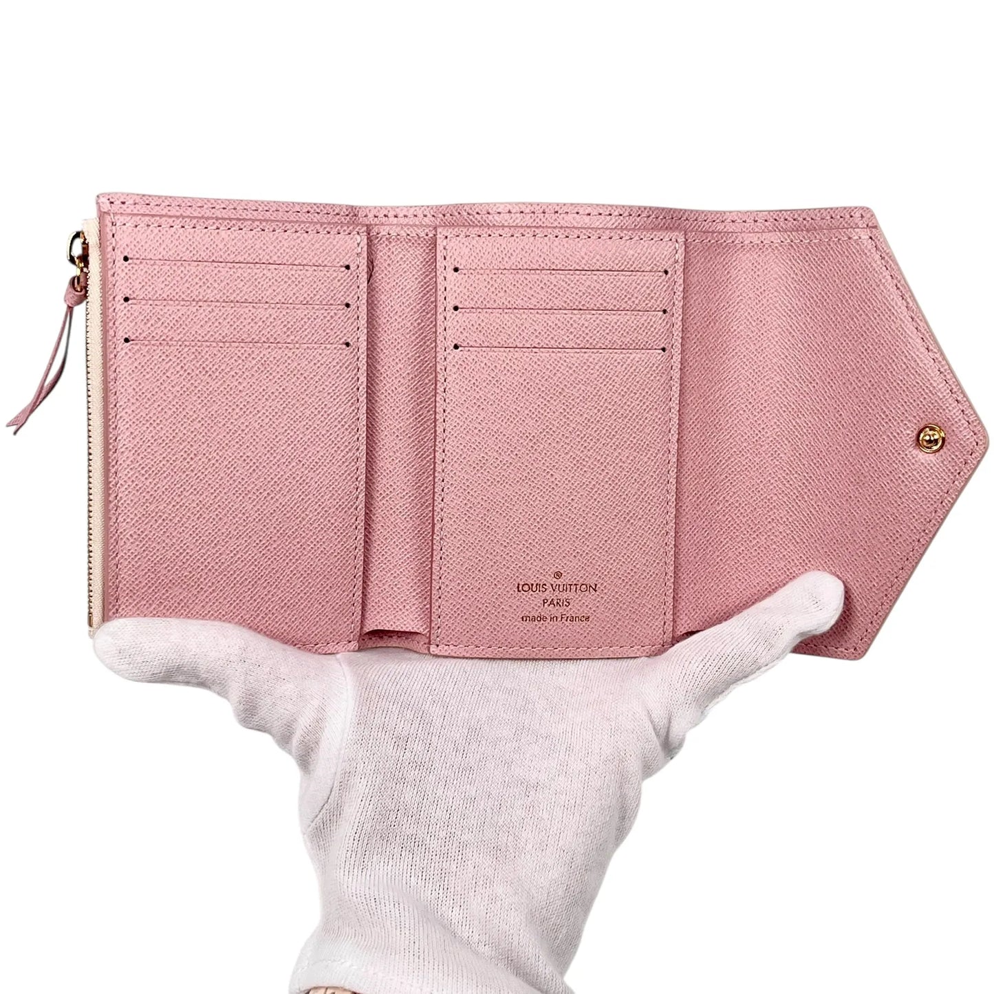 Louis Vuitton Damier Portefeuille VIctorine Compact Wallet - White
