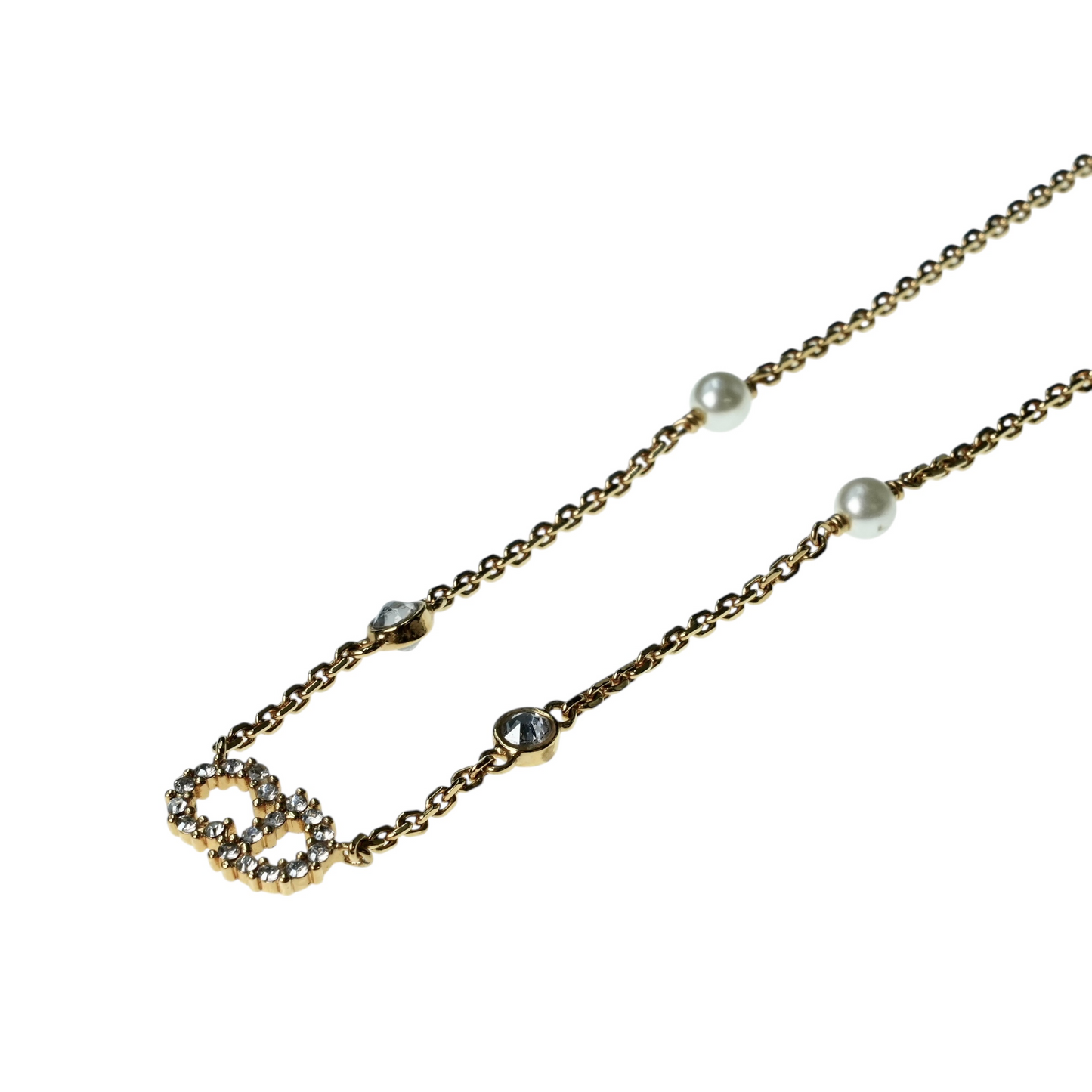 Dior Clair D Lune Necklace Metal Resin Pearl and Crystal