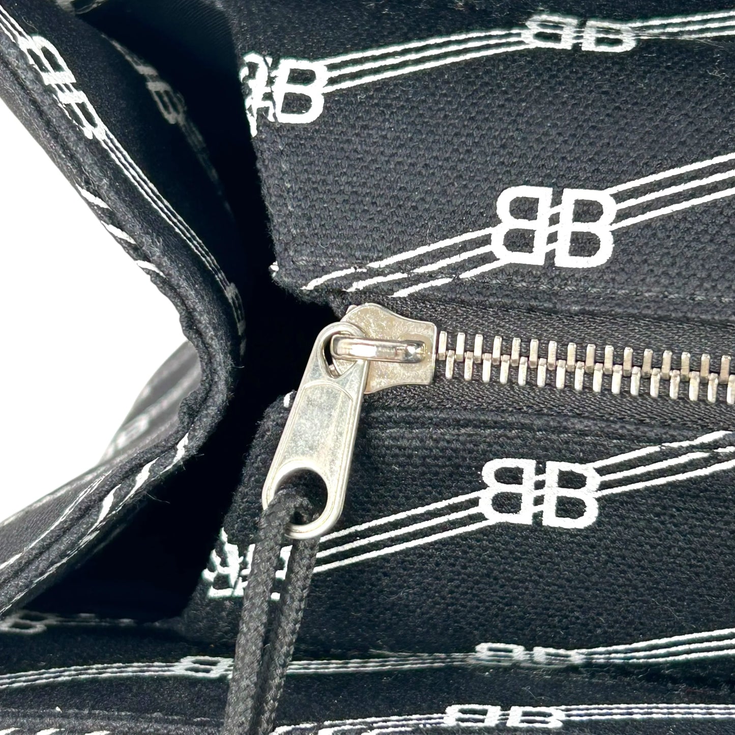 Balenciaga Large BB Monogram Hand Bag Tote Bag - Black