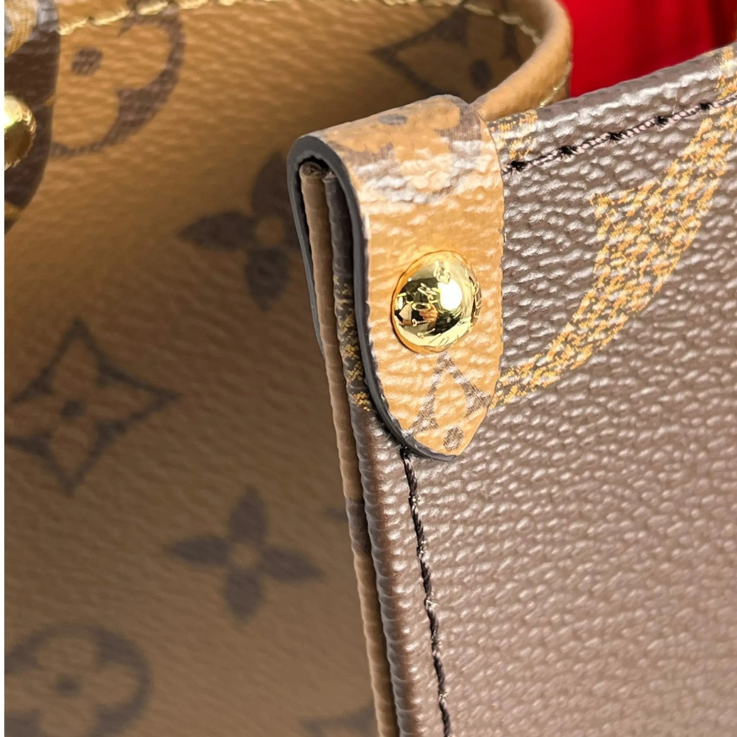 Louis Vuitton Gaint Monogram On The Go PM Hand Bag - Brown - M46373