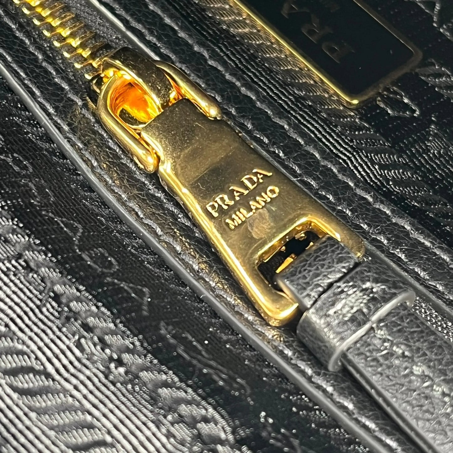 PRADA Saffiano Leather Shoulder Bag - Black