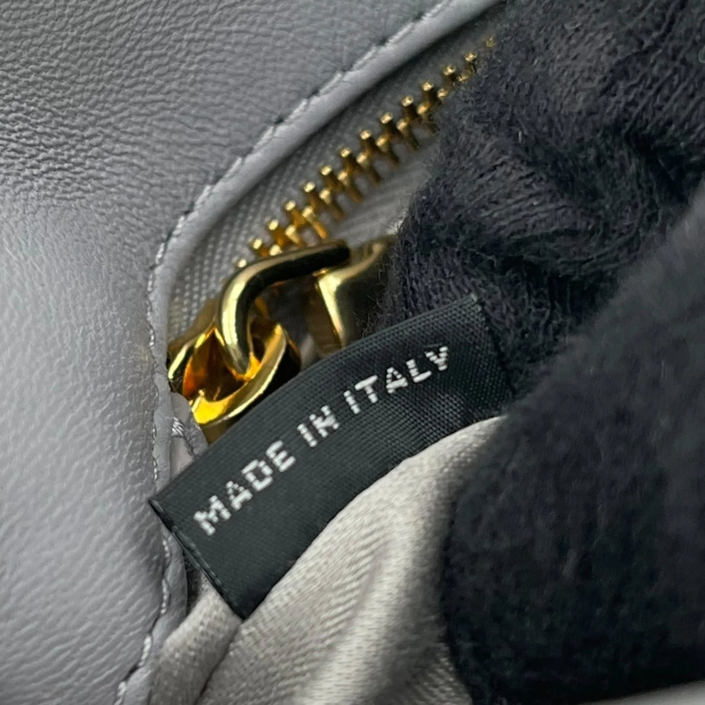 Miu Miu Materasse Nappa Leather Hand Bag - Gray