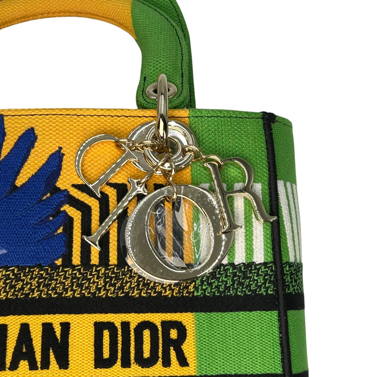 Dior Lady D-Lite Hand Bag - Yellow×Green