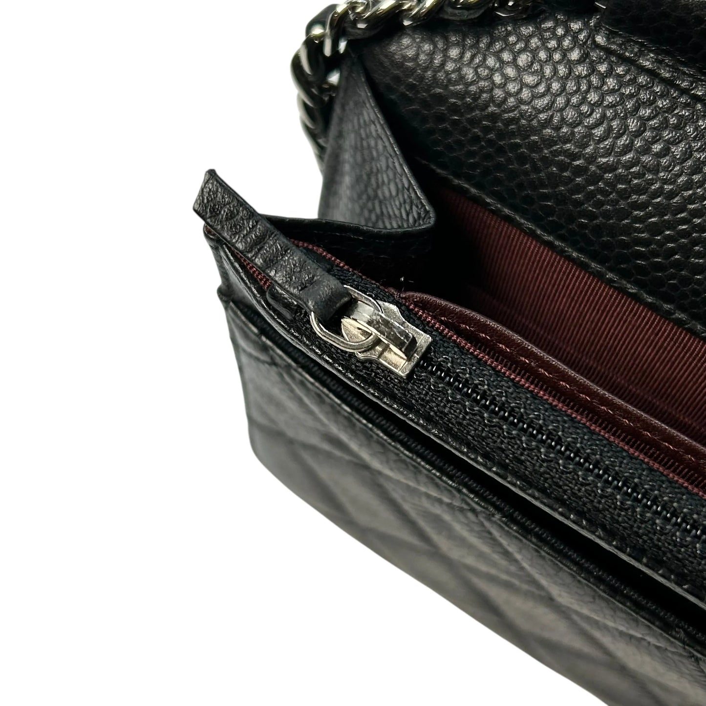 CHANEL Materasse Caviarskin Chain Wallet - Black - 34883