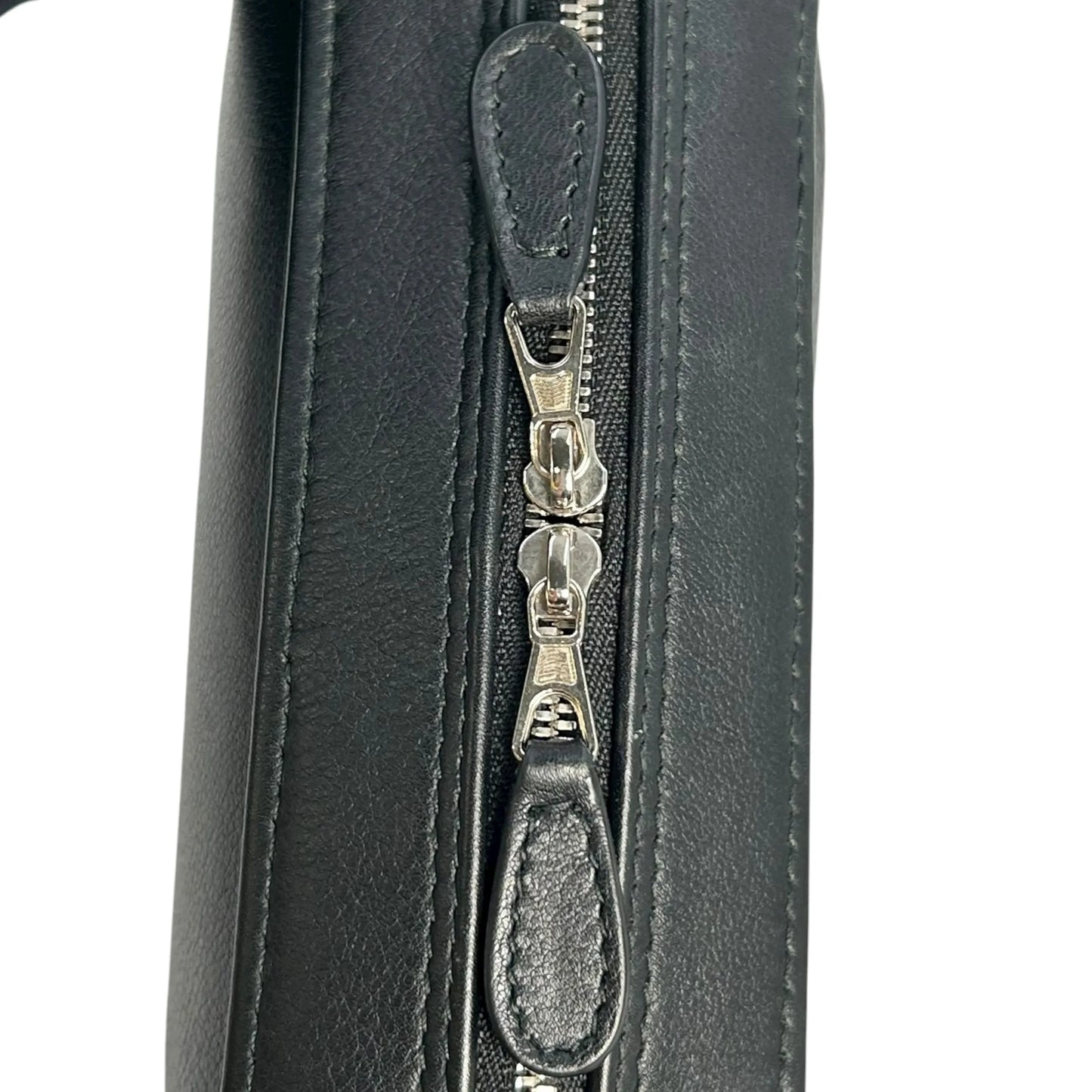 BALENCIAGA Triangle Leather Chain Shoulder Bag - Black