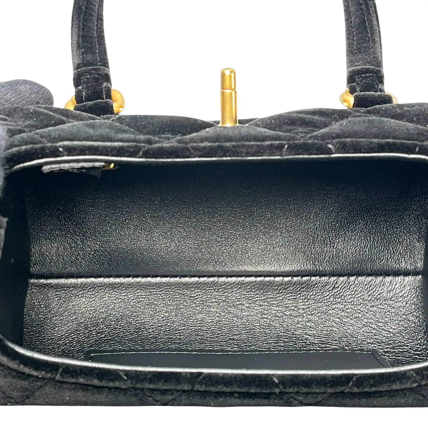 CHANEL Matelasse Boston Velvet Mini Bag Shoulder Bag - Black