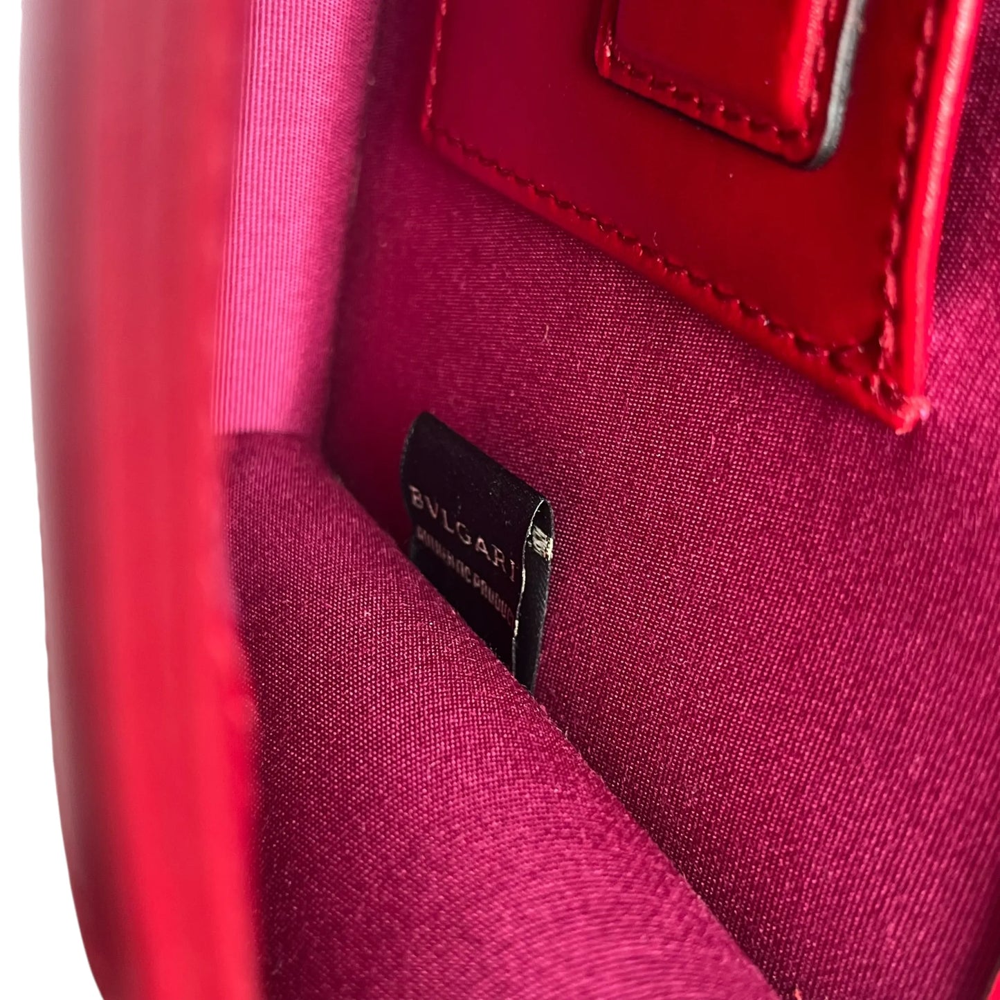 BVLGARI Serpenti Forever Crossbody Bag Chain Shouder Bag - Red
