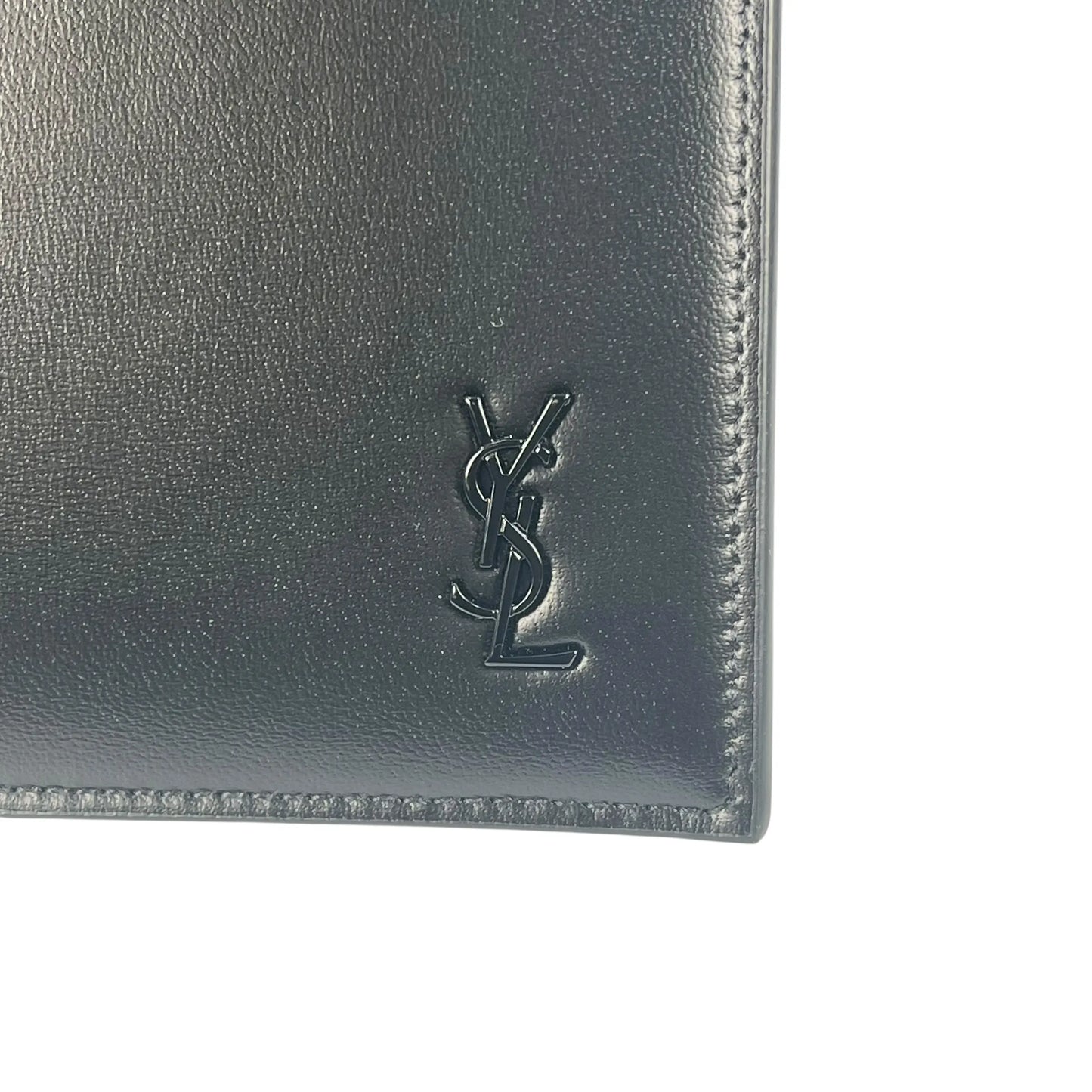 SAINT LAURENT Leather Pouch Long Wallet - Black