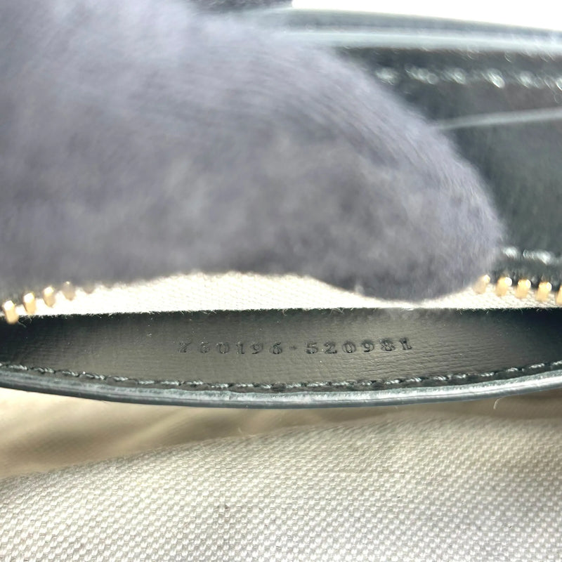 GUCCI Horsebit 1955 Leather Small Shoulder Bag - Black