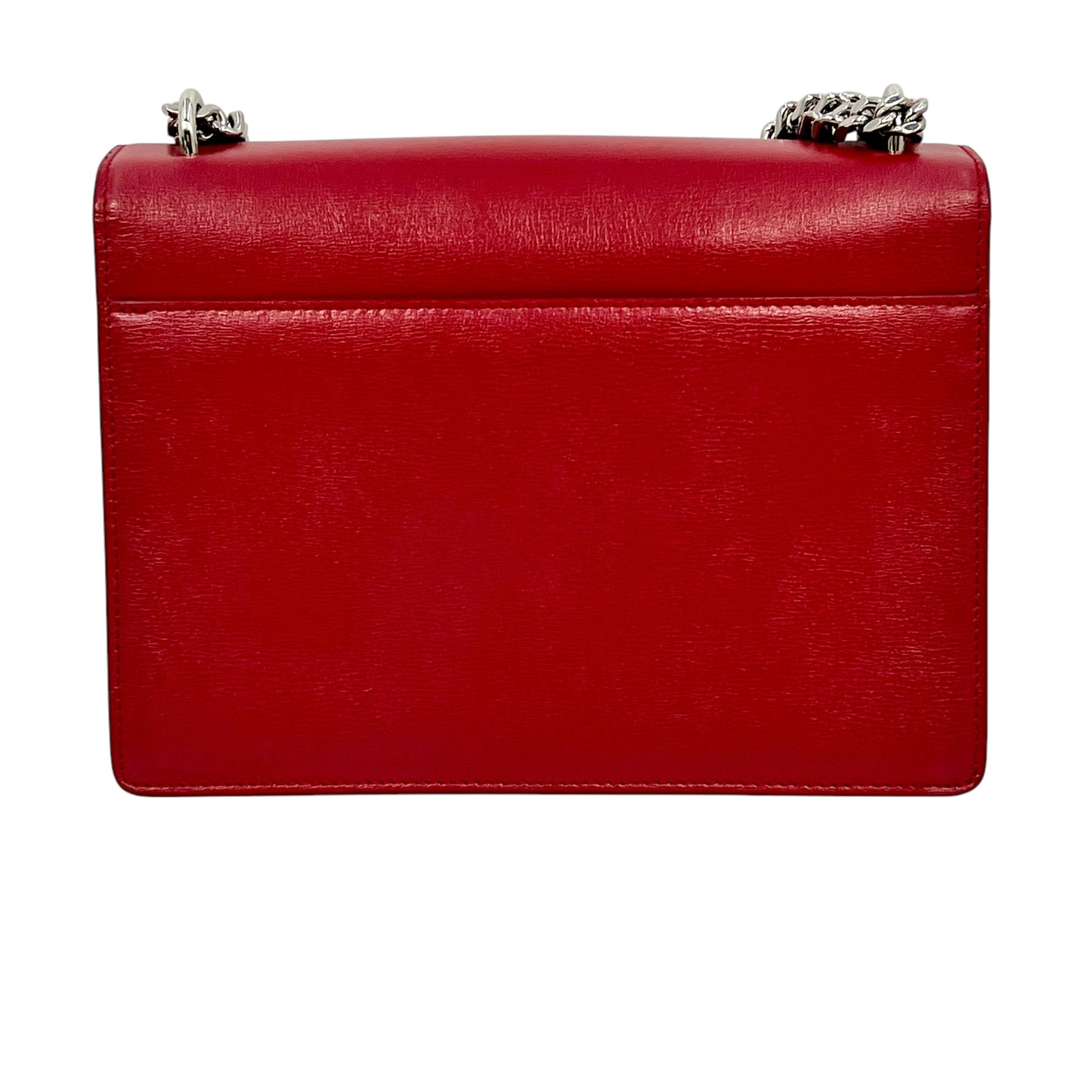 Salnt Laurent Sunset Leather Chain Shoulder Bag Red