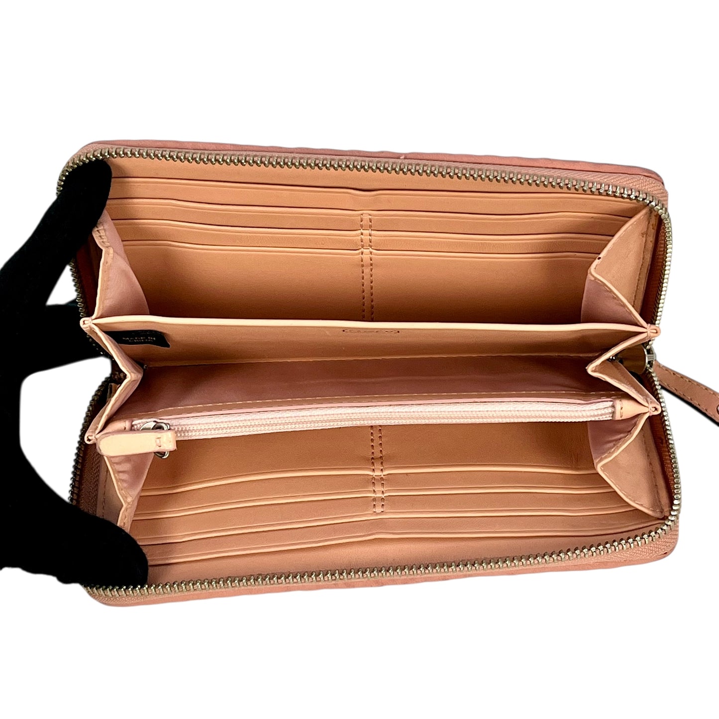 COACH Madison gathered leather zip around wallet