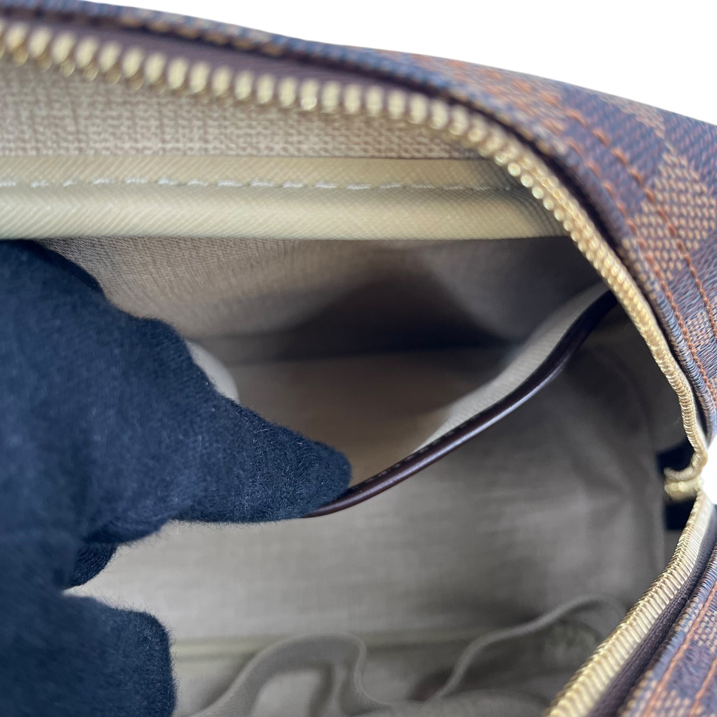 Louis Vuitton Damier Deauville Bowling Vanity Hand Bag