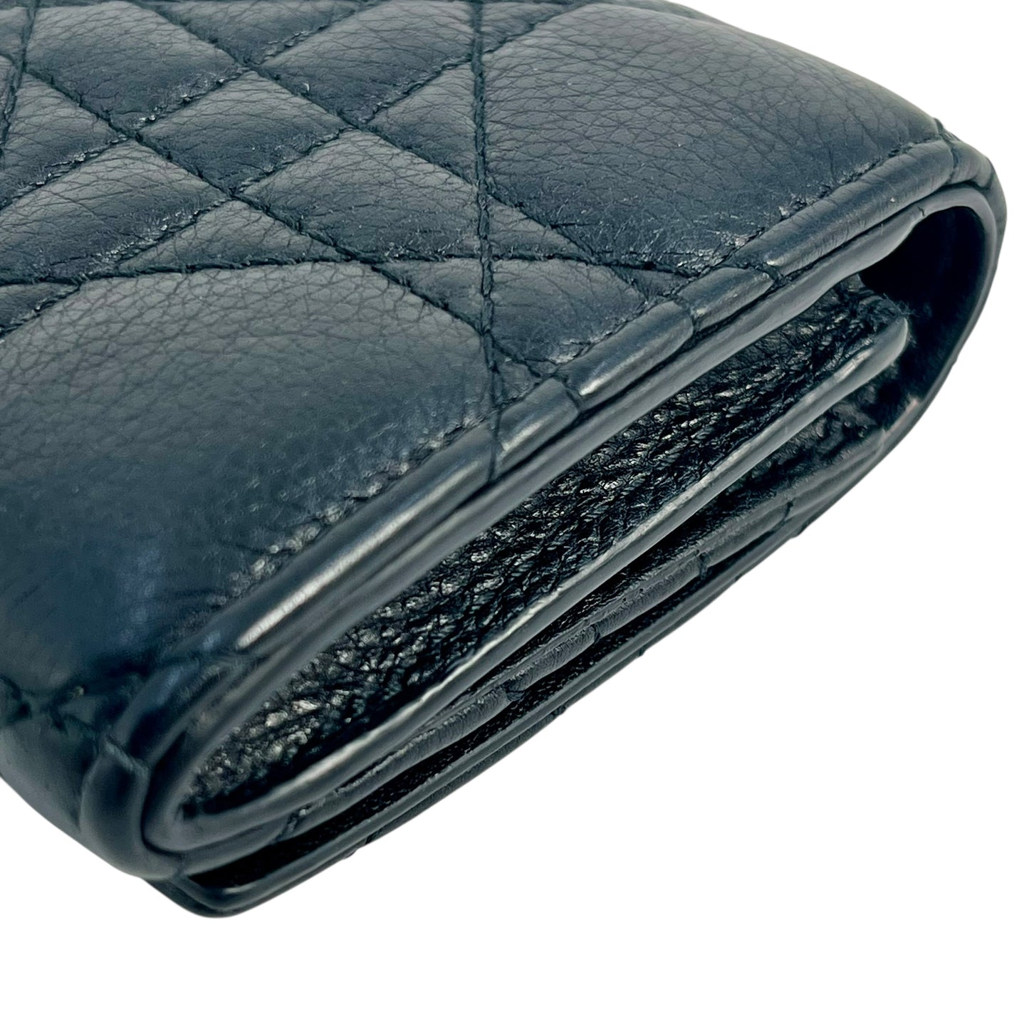 Dior Caro XS Compact Wallet - Black