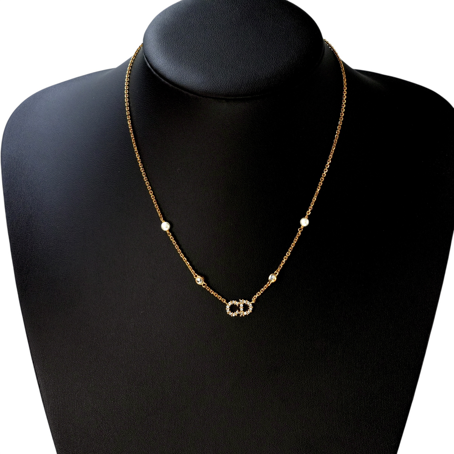 Dior Clair D Lune Necklace Metal Resin Pearl and Crystal