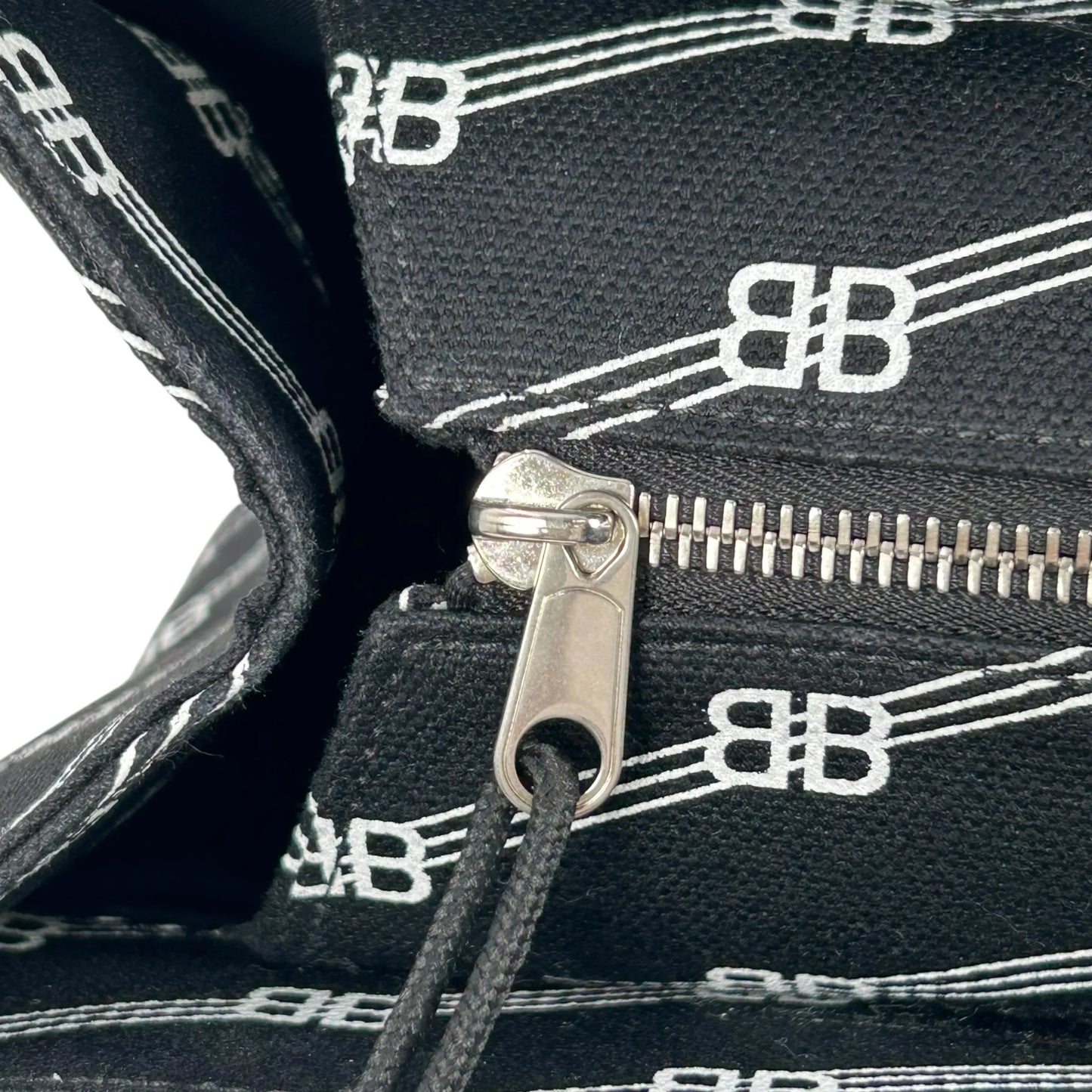 Balenciaga Large BB Monogram Hand Bag Tote Bag - Black