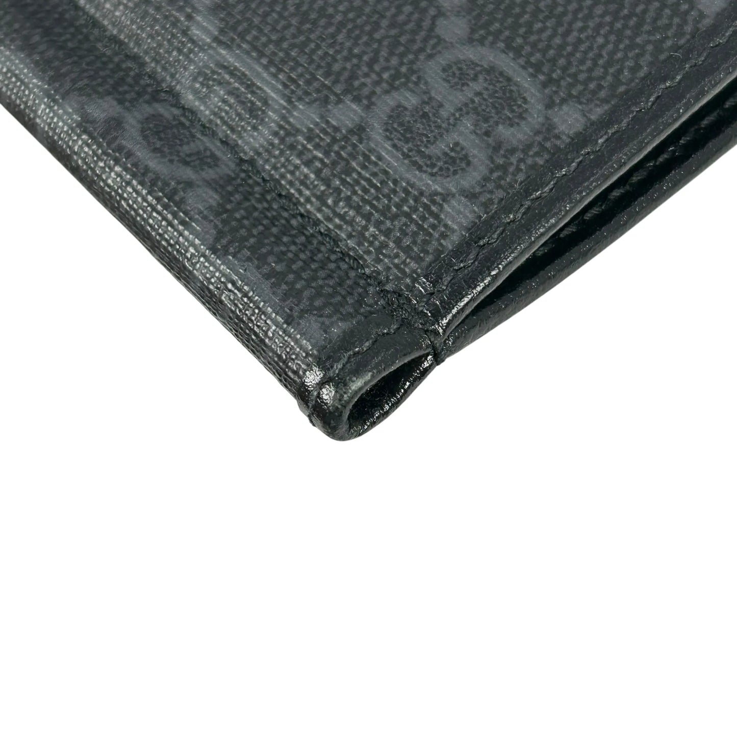 GUCCI Interloking G GG Supreme Money Clip Compact Wallet - Black