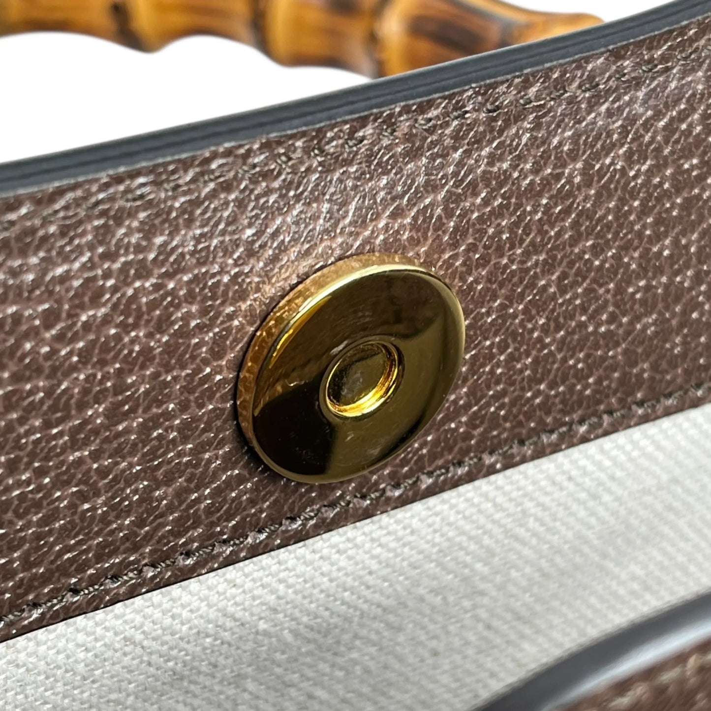 GUCCI Diana GG Bamboo Mini Hand Bag - Brown
