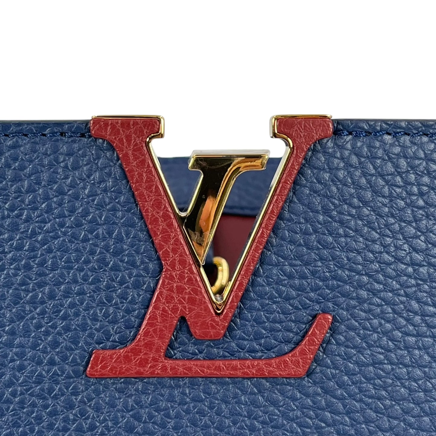 Louis Vuitton Capucines MM Taurillon Leather Hand Bag - Navy Blue