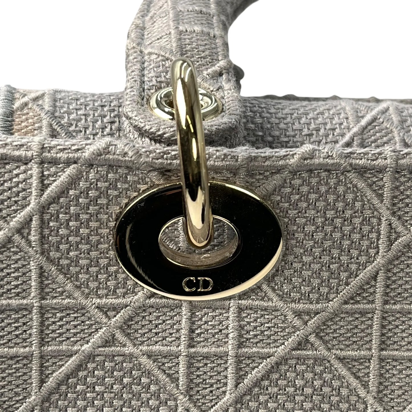 Christian Dior Lady Dior D Lite Hand Bag Shoulder Bag - Gray