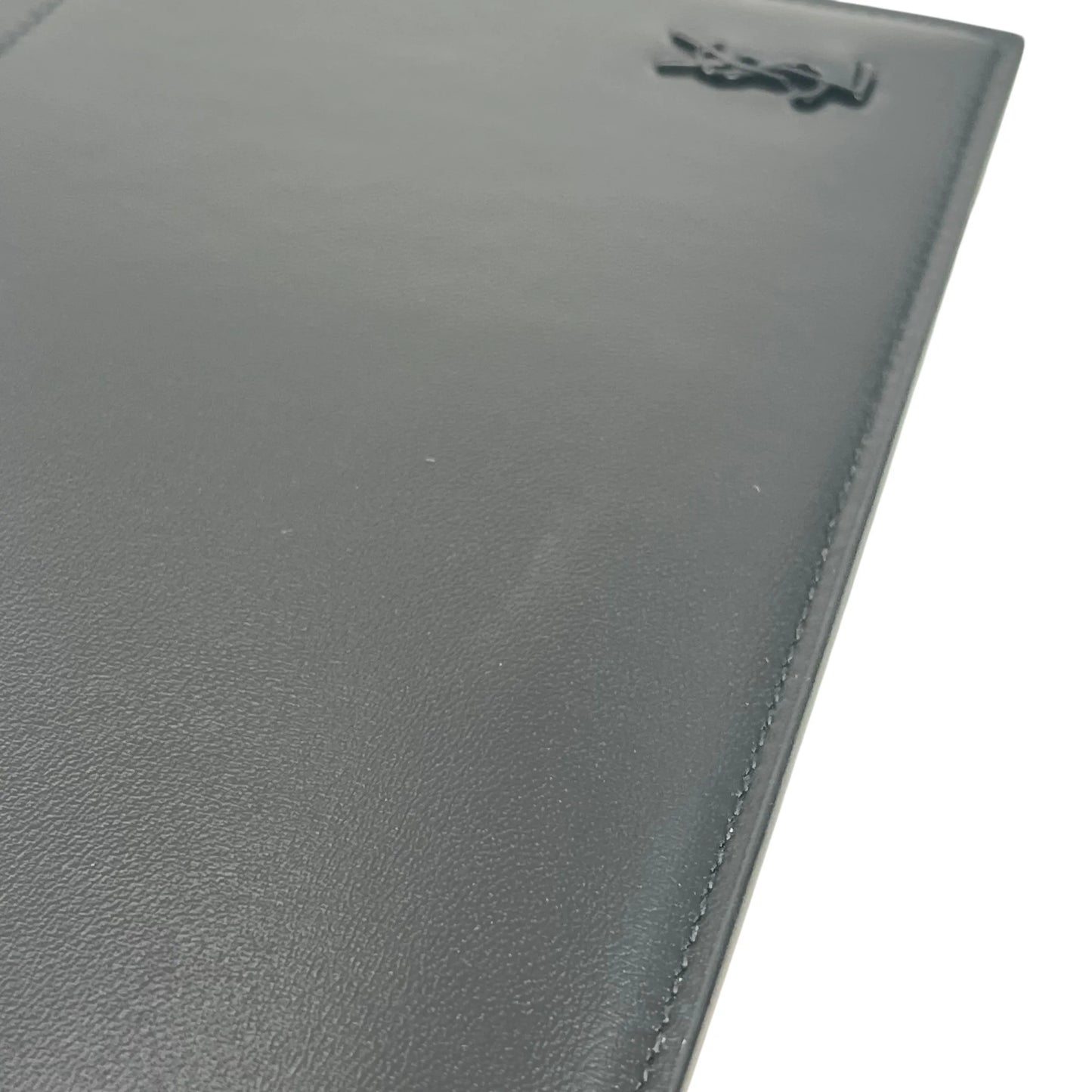 SAINT LAURENT Leather Pouch Long Wallet - Black