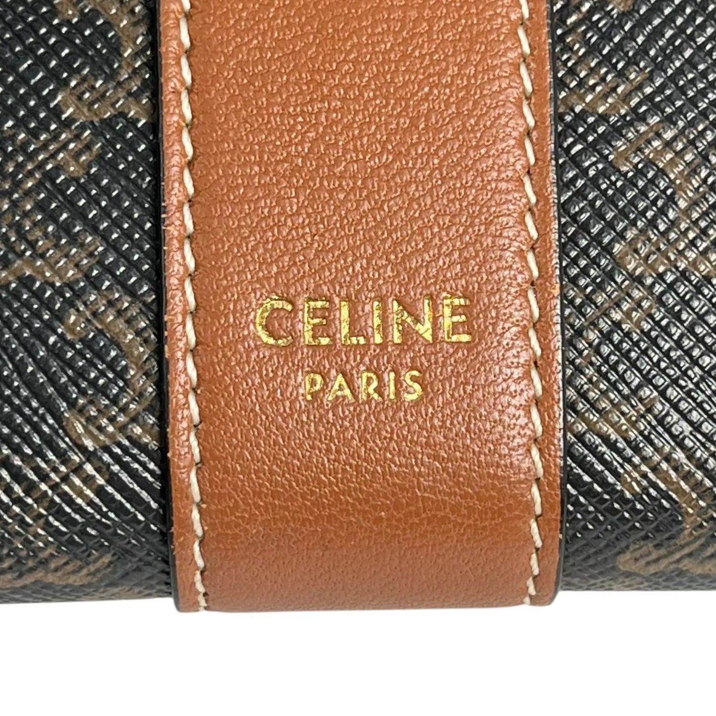 CELINE Triomphe Canvas Compact Wallet - Darkbrown
