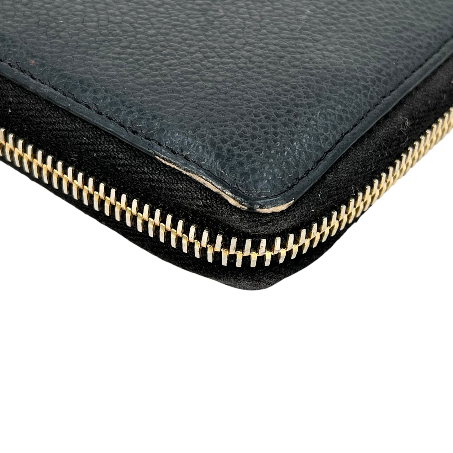 Saint Laurent YSL logo leather Round zip wallet