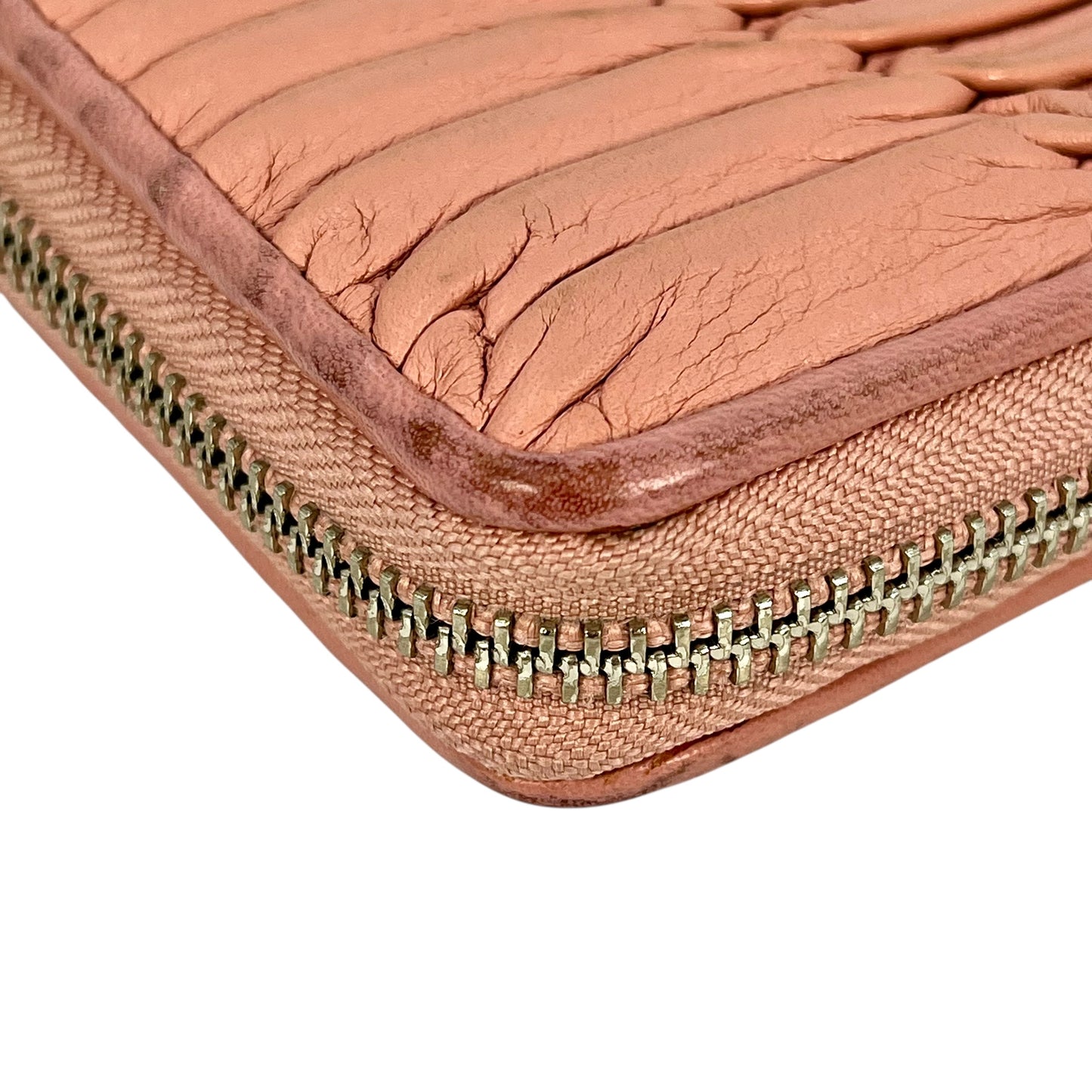 COACH Madison gathered leather zip around wallet