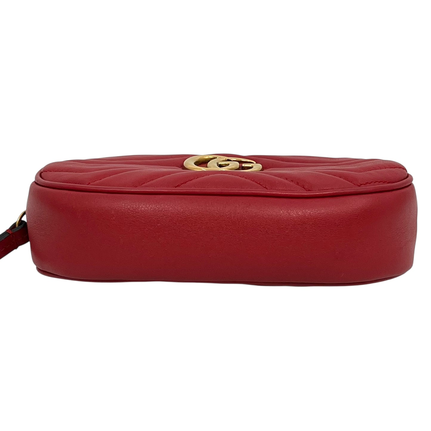 GUCCI GG Marmont Leather Body Bag - Red