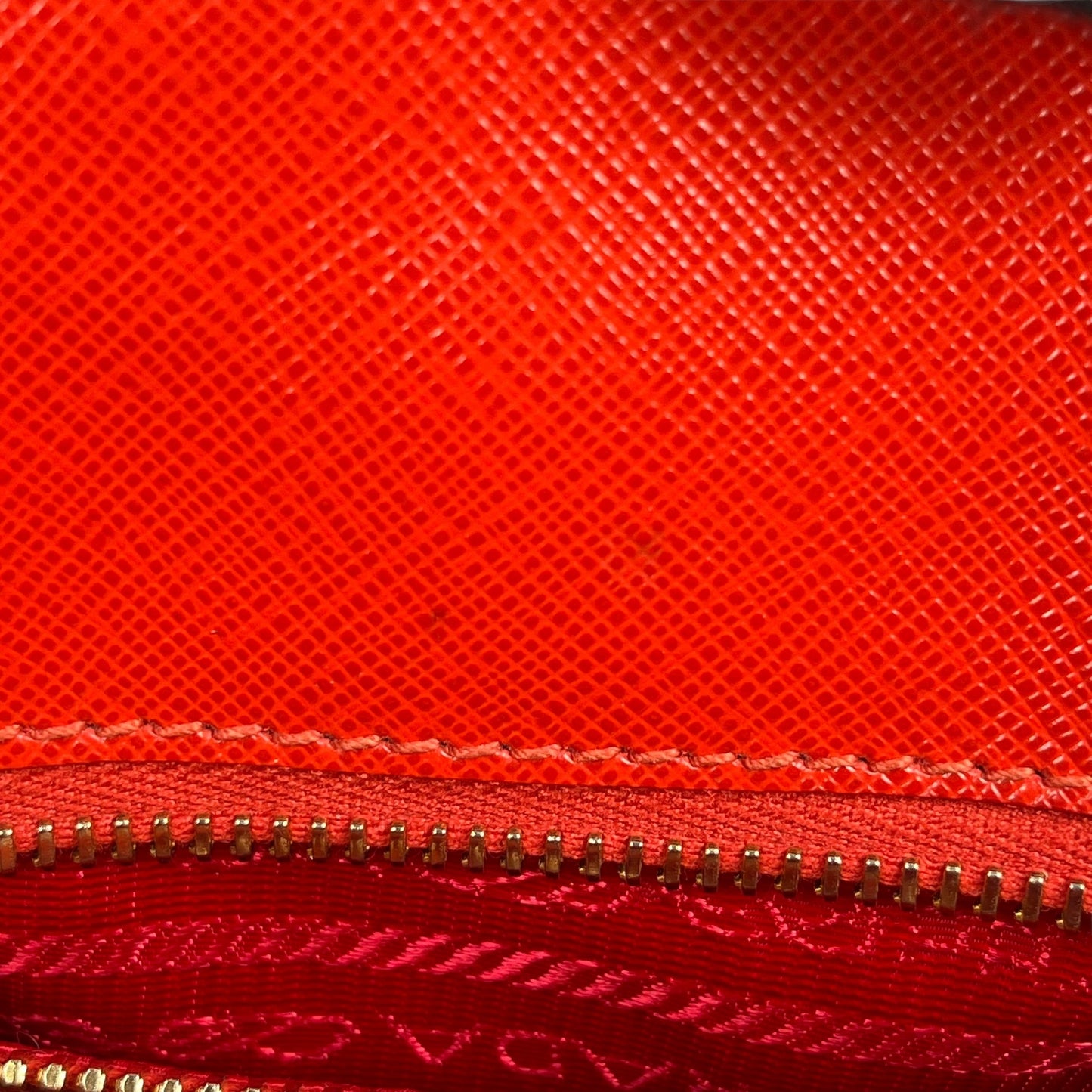PRADA Galleria Saffiano Leather Hand Bag - Red