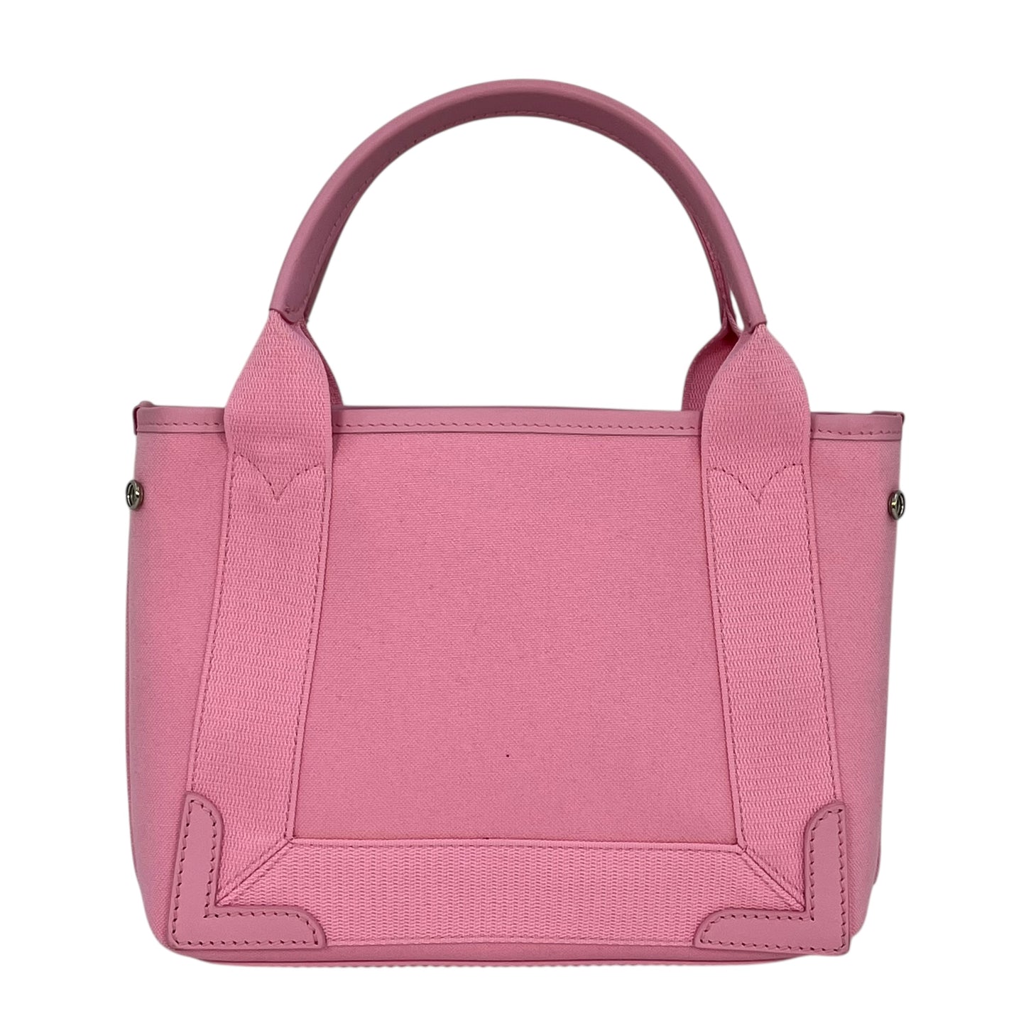 BALENCIAGA Navy Canvas XS Hand Bag - Pink