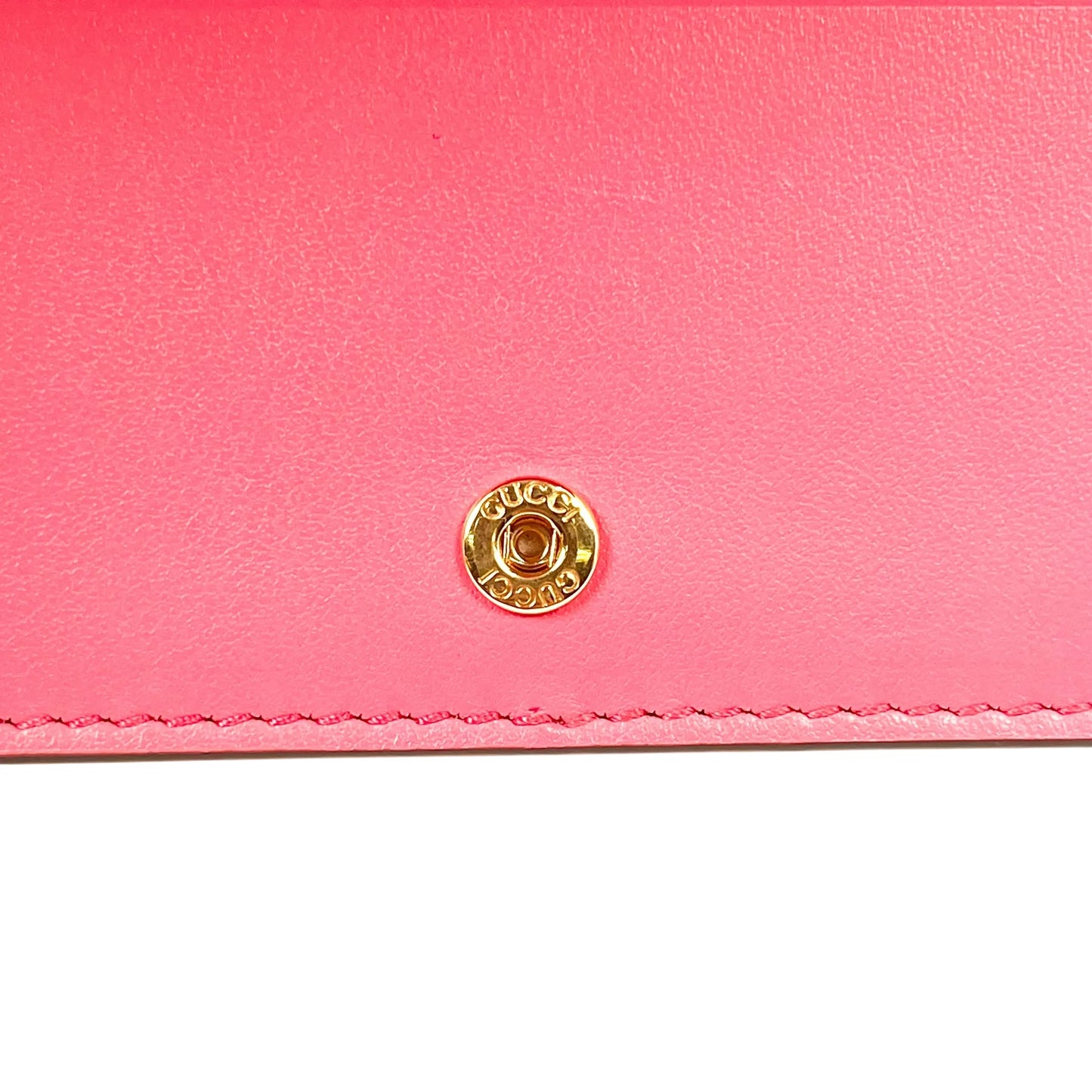 GUCCI GG Matelasse Card Case Compact Wallet - Pink