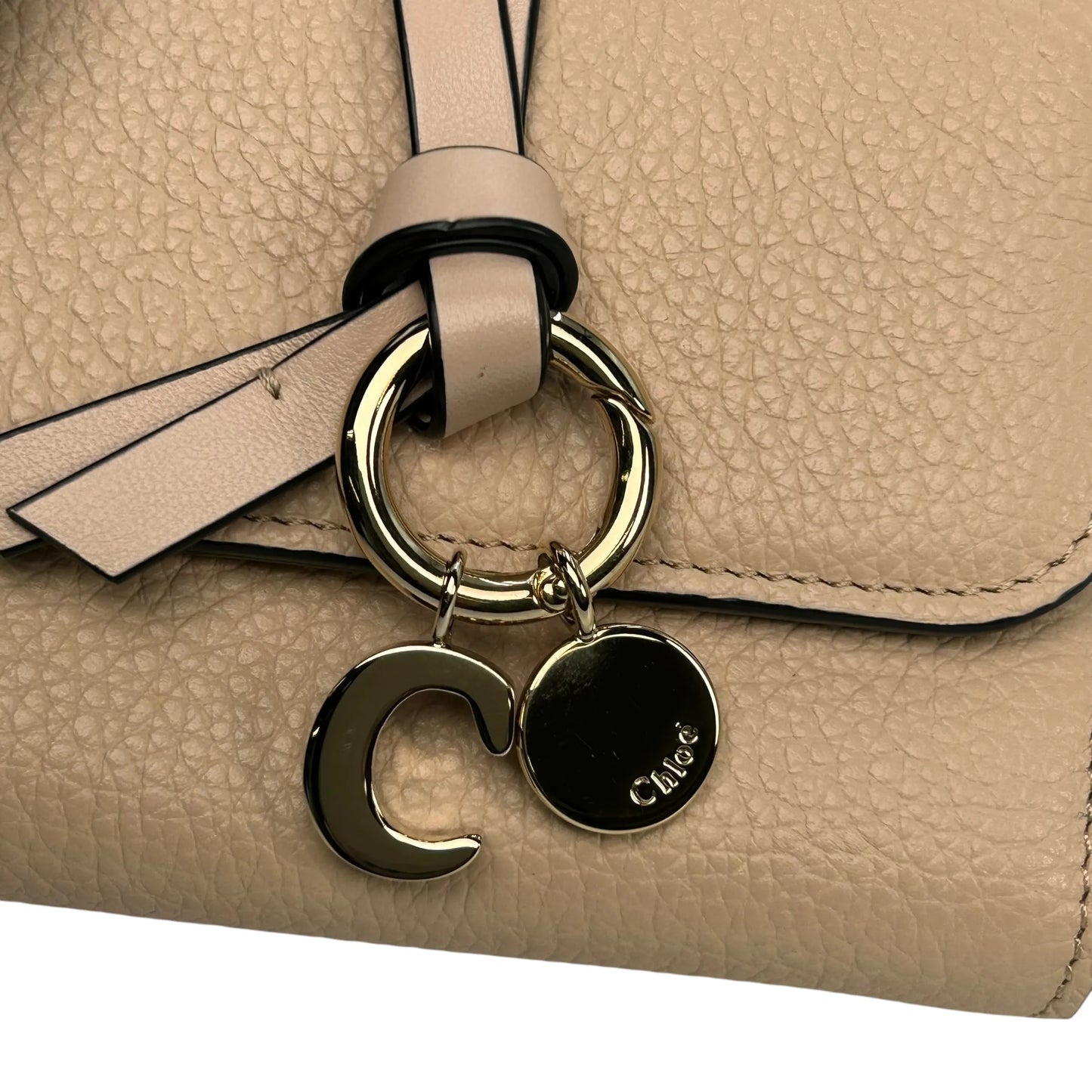 Chloé Alphabet Tri-Fold Compact Wallet - Beige
